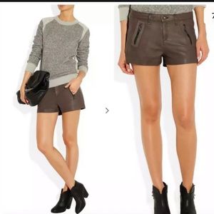 Rag & Bone Lamb Leather Shorts